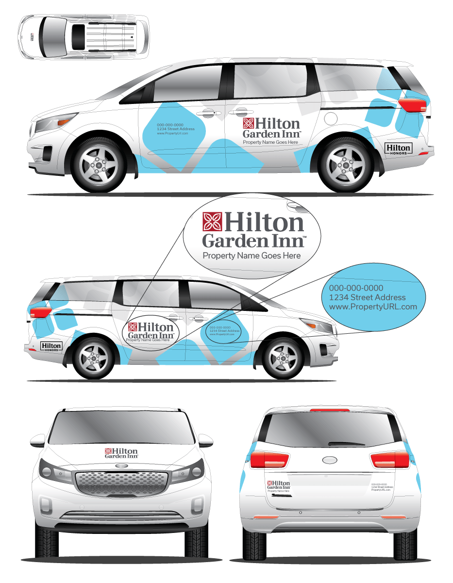 Kia Sedona Hilton Garden Inn Wrap